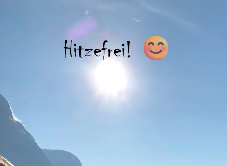 heiße Sonne, Text Hitzefrei