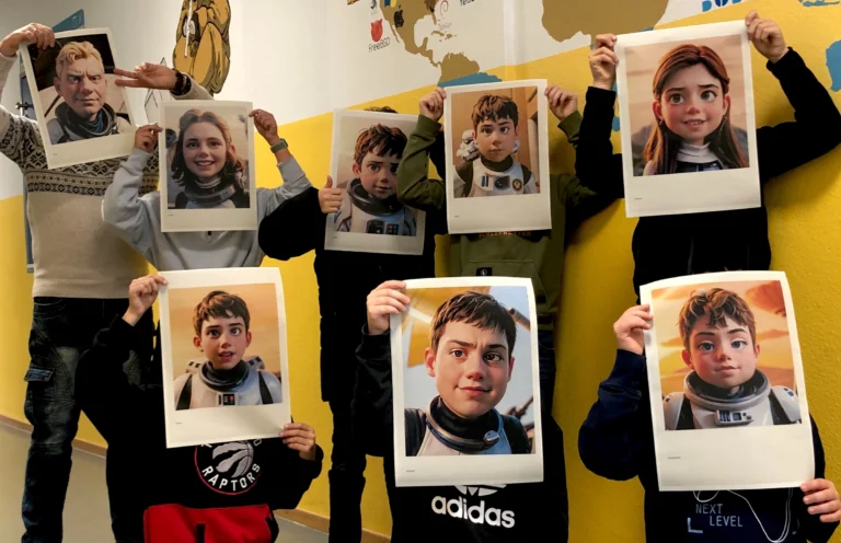 Die Linux-Ag mit Portraits